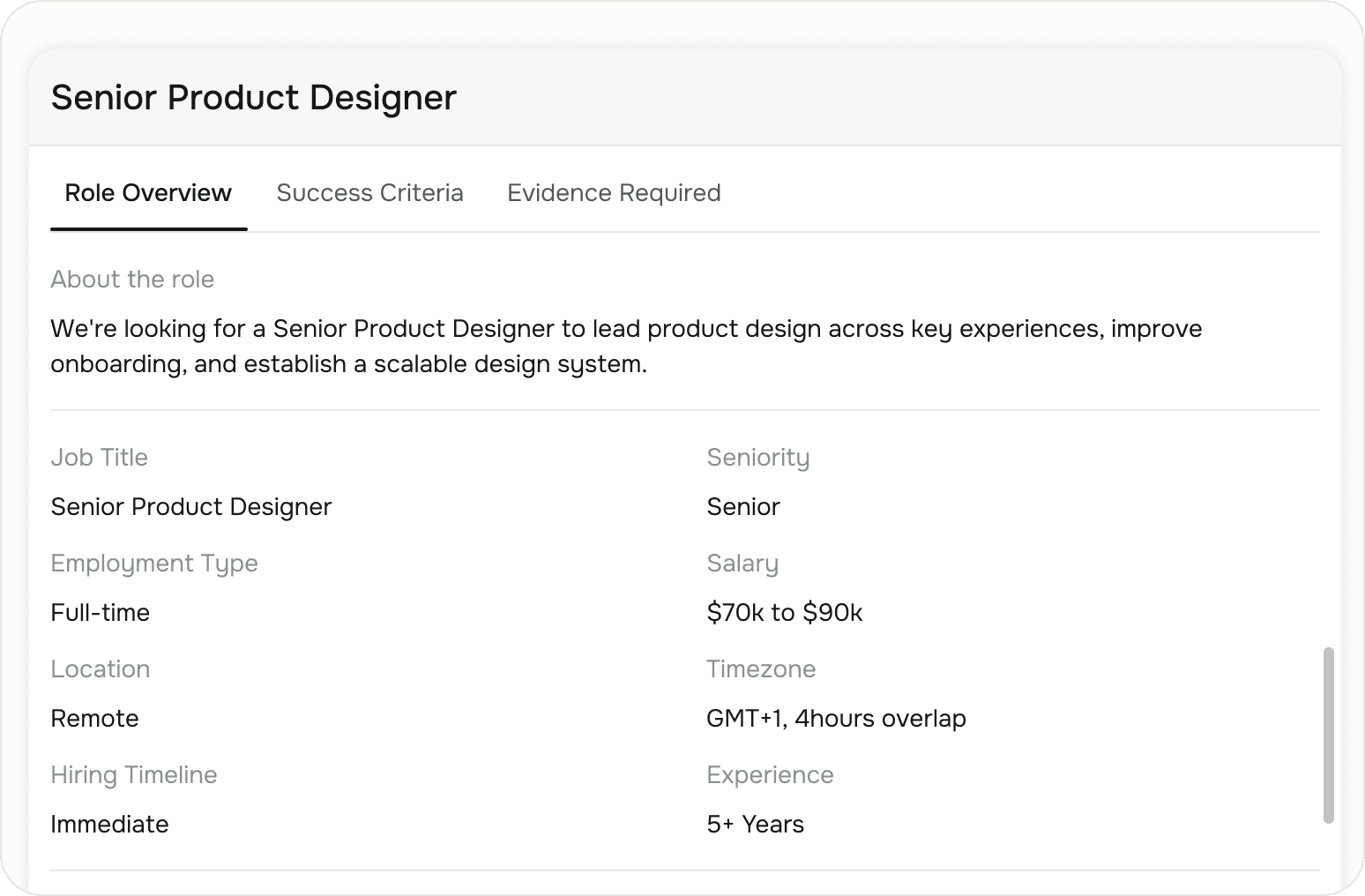 Build the ideal profile